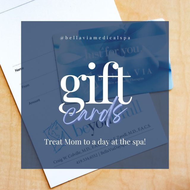 Spoil the special mother in your life with the gift of ultimate relaxation & self-care at Bella Via Medical Spa! 💐

Whether they crave a pampering massage, a revitalizing facial, or a refreshing body treatment, a gift card to Bella Via offers her the perfect escape from the stresses of everyday life.

Visit our website for more information: bellaviamedicalspa.com/shop/gift-cards/ #BellaVia #BellaViaMedicalSpa #MedicalSpa #CraigColvilleMD #JohnZavellMD #NabeelAliKhanMD #ToledoOhio #Skincare #Bodycare